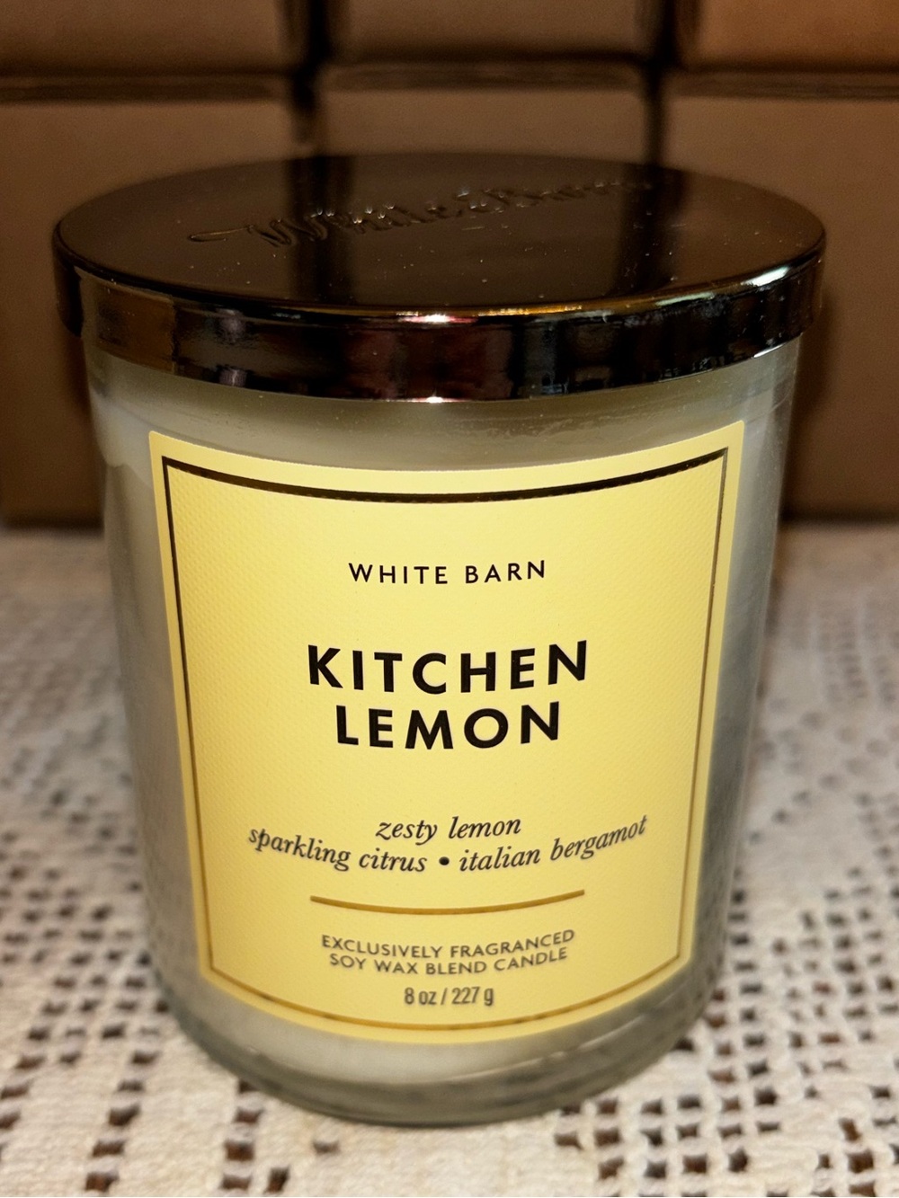 (2026) White Barn Kitchen Lemon Candle - Yellow Label